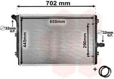 VAN WEZEL 58002208 -  Радиатор, охлаждение двигателя